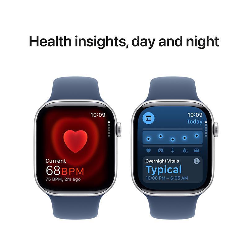 Apple Watch Series 10 46mm GPS Silver with Blue Band