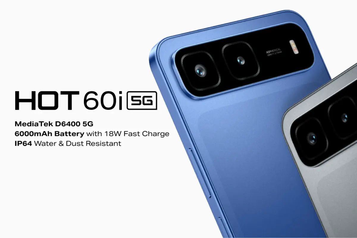 انفينيكس HOT 60i ذاكرة 128 جيجا 4+4 رام 5G الوان متعددة