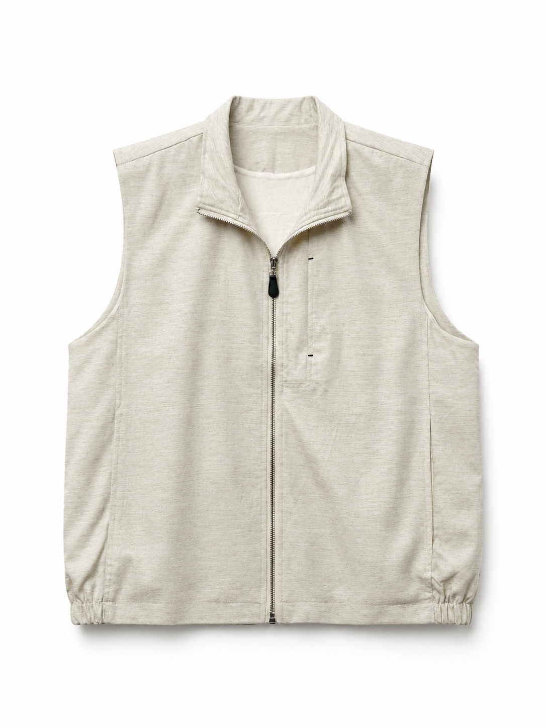 Lyocell & Linen Zip Vest