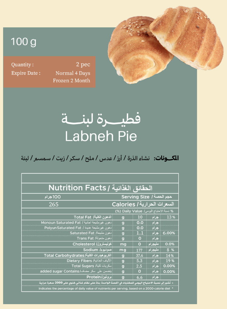 فطيرة لبنة  