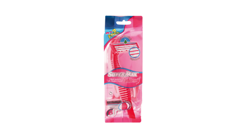 Super Max Lady Confedence Razors 4+2 Free |