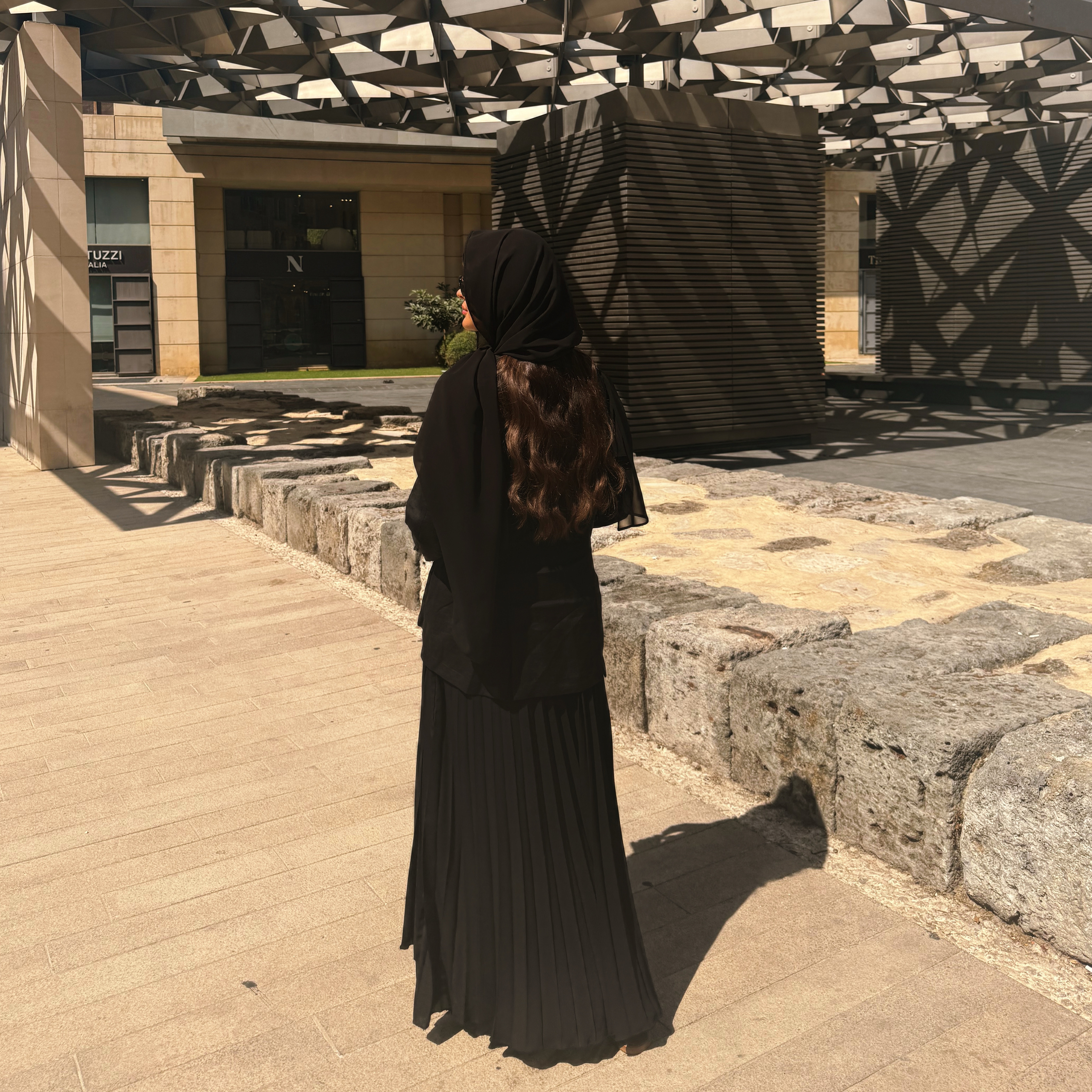 Black suit abaya 