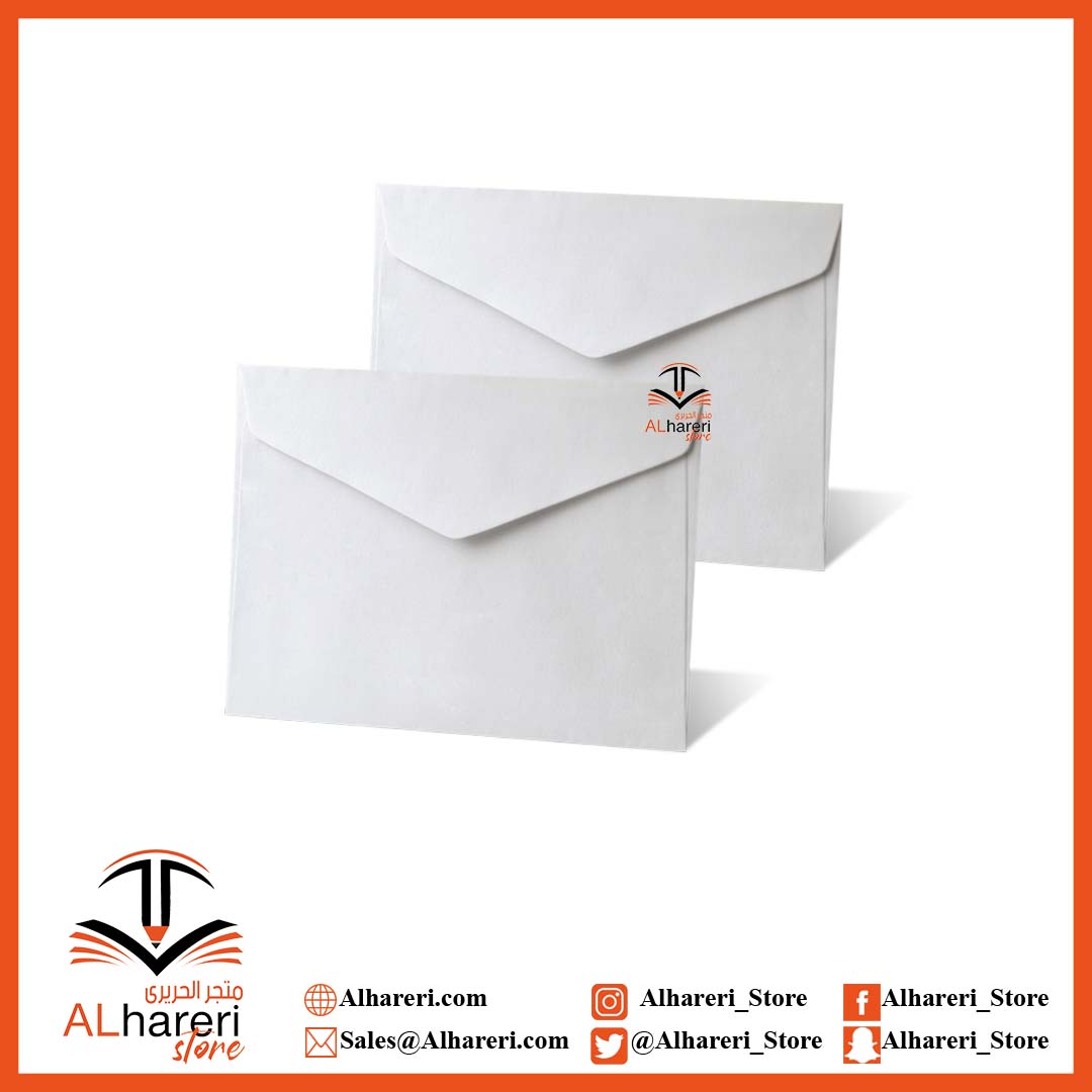 صورة مظاريف أبيض 130x190 ملم حزمة 25 ظرف | متجر الحريري