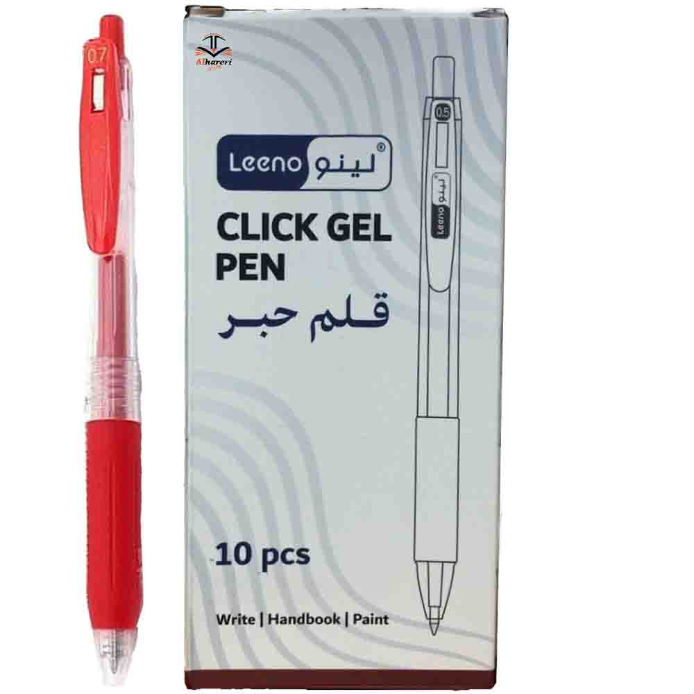 Image of LEENO Click Gel Pen Red 0.5mm Push | Alhareri Store