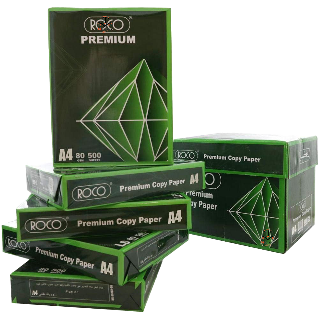ورق طباعة A4 ابيض 80 جرام 500 ورقة روكو ROCO
