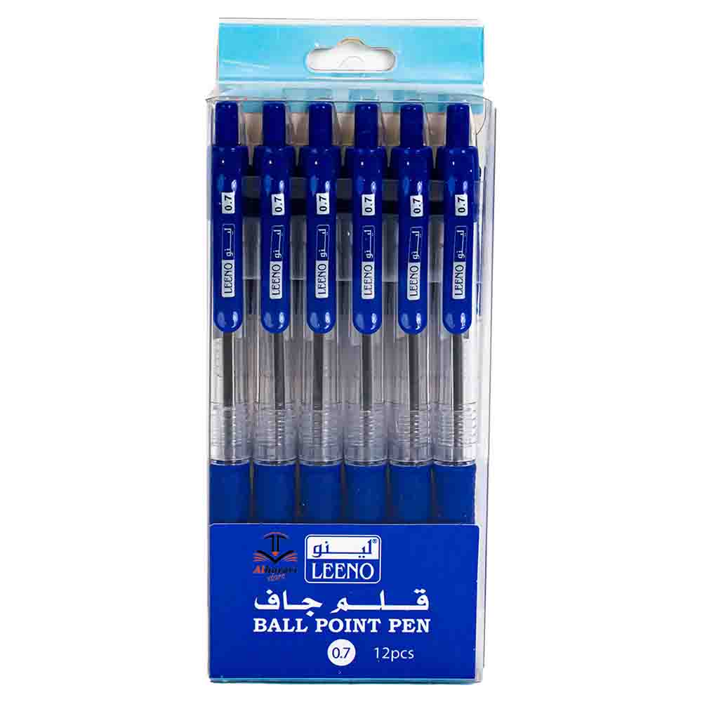 Image of LEENO Ballpoint Pen Blue 0.7mm Push | Alhareri Store