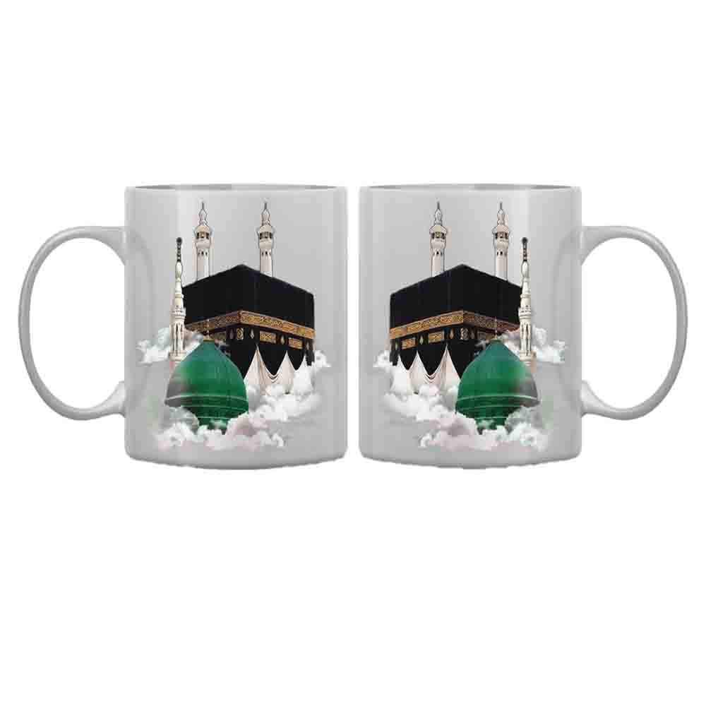 Image of ceramic mug with classic Al-Haramain design | Alhareri Store