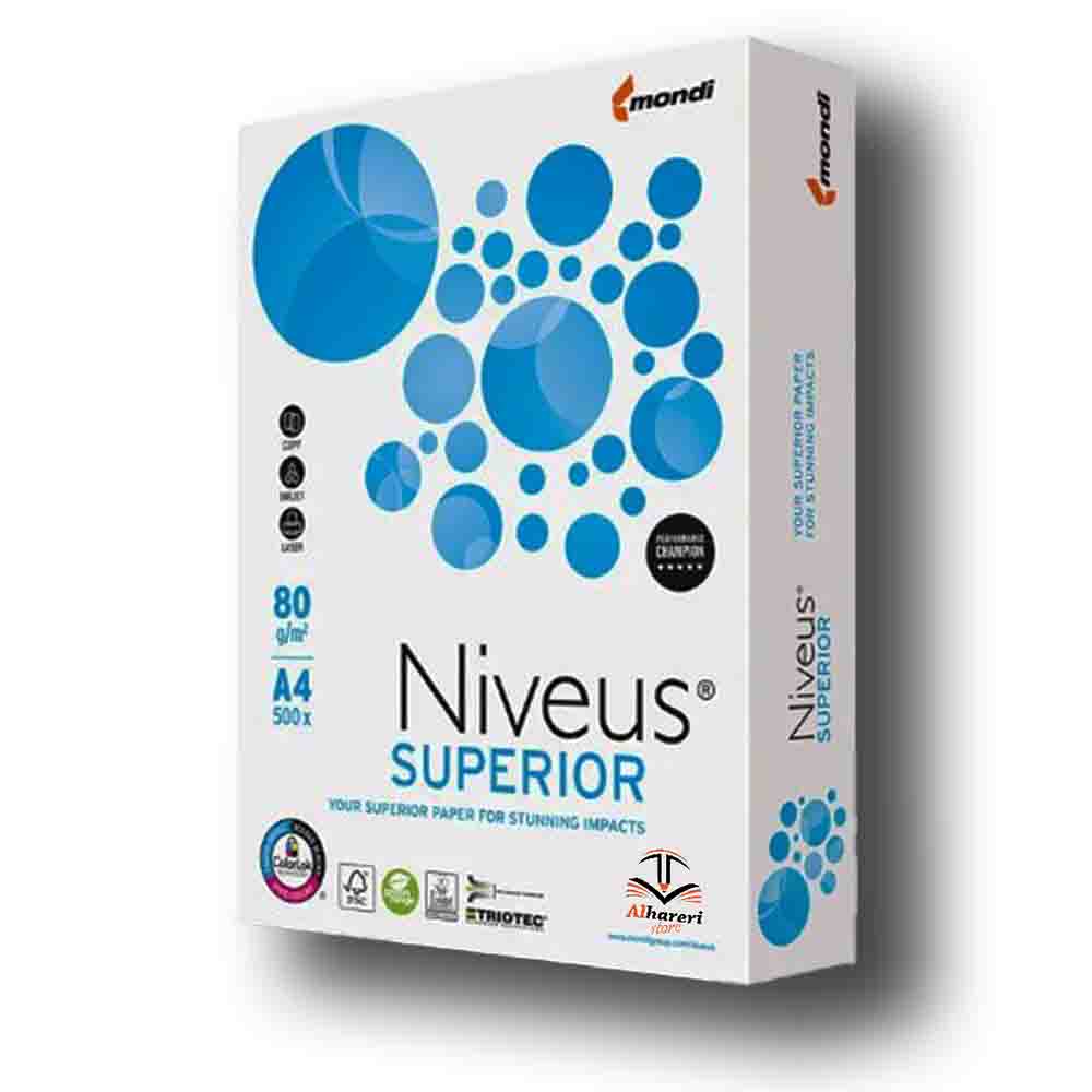 صورة ورق طباعة موندي Niveus TOP A4 أبيض 80 جم 500 ورقة | متجر الحريري