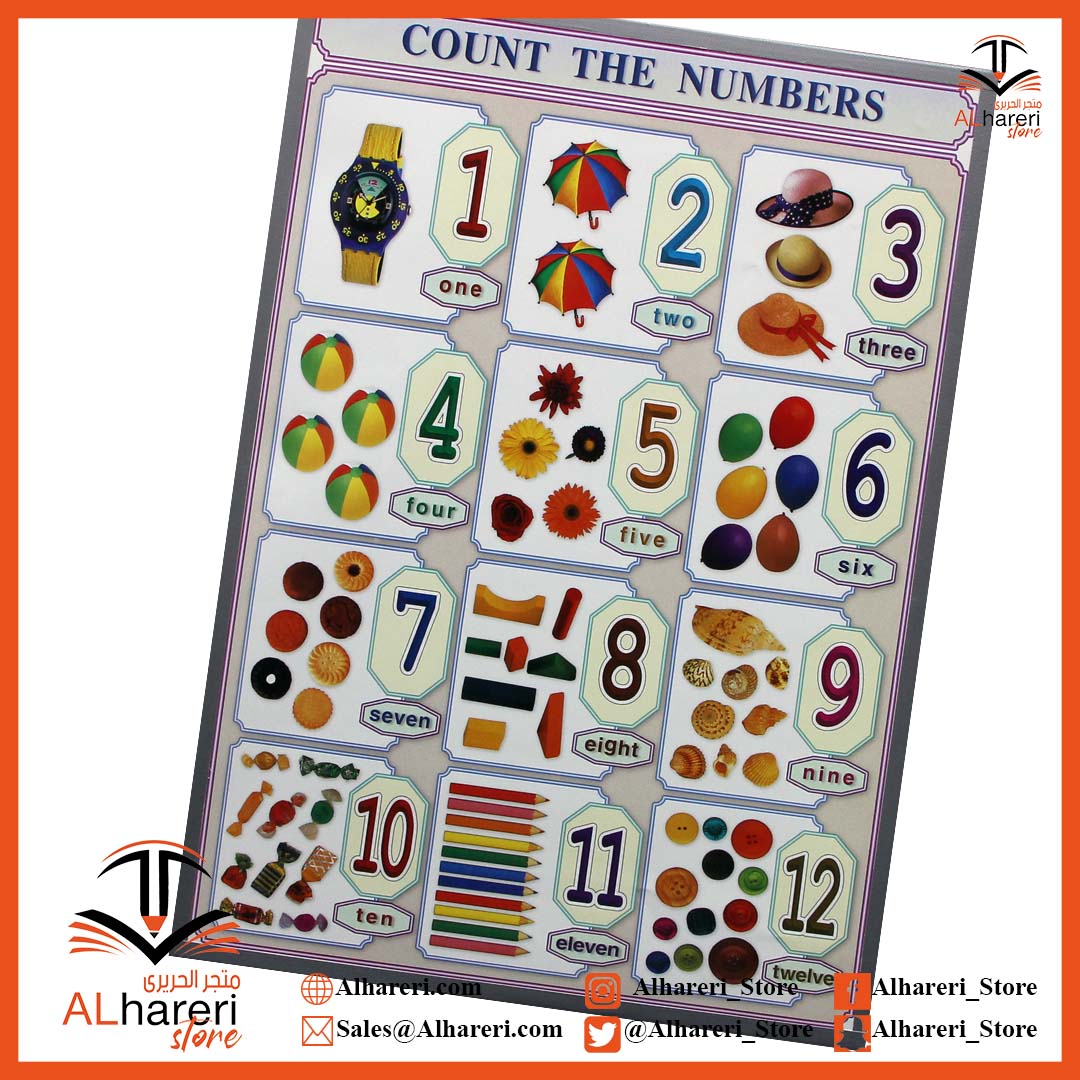 صورة وسيلة تعليمية الارقام الانجليزية | متجر  الحريري