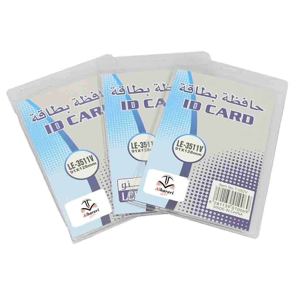 Image of Set of 10 Transparent Plastic Lightweight Card Holders 91x128mm | Alhareri Store