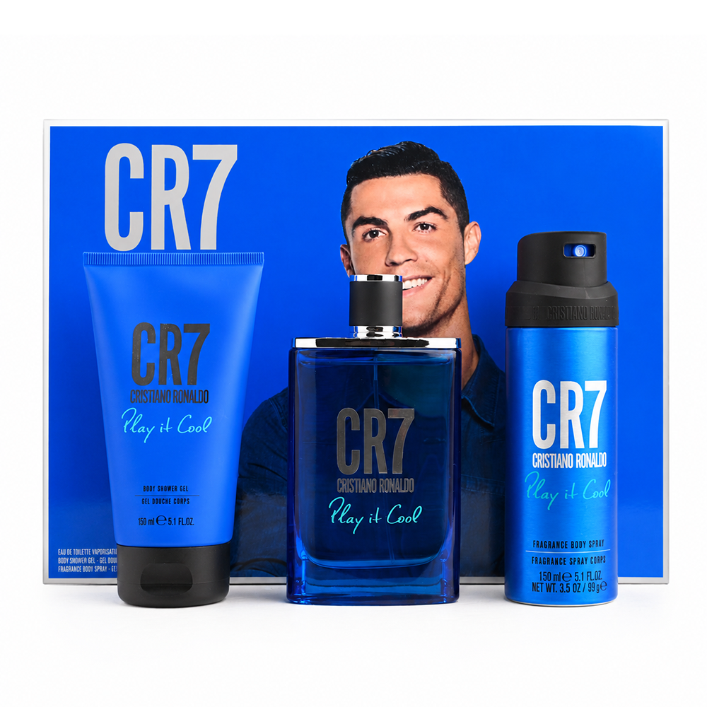 طقم CR7 بلاي ات كول رجالي عطر 100 مل + جل 150 مل + بخاخ  150مل