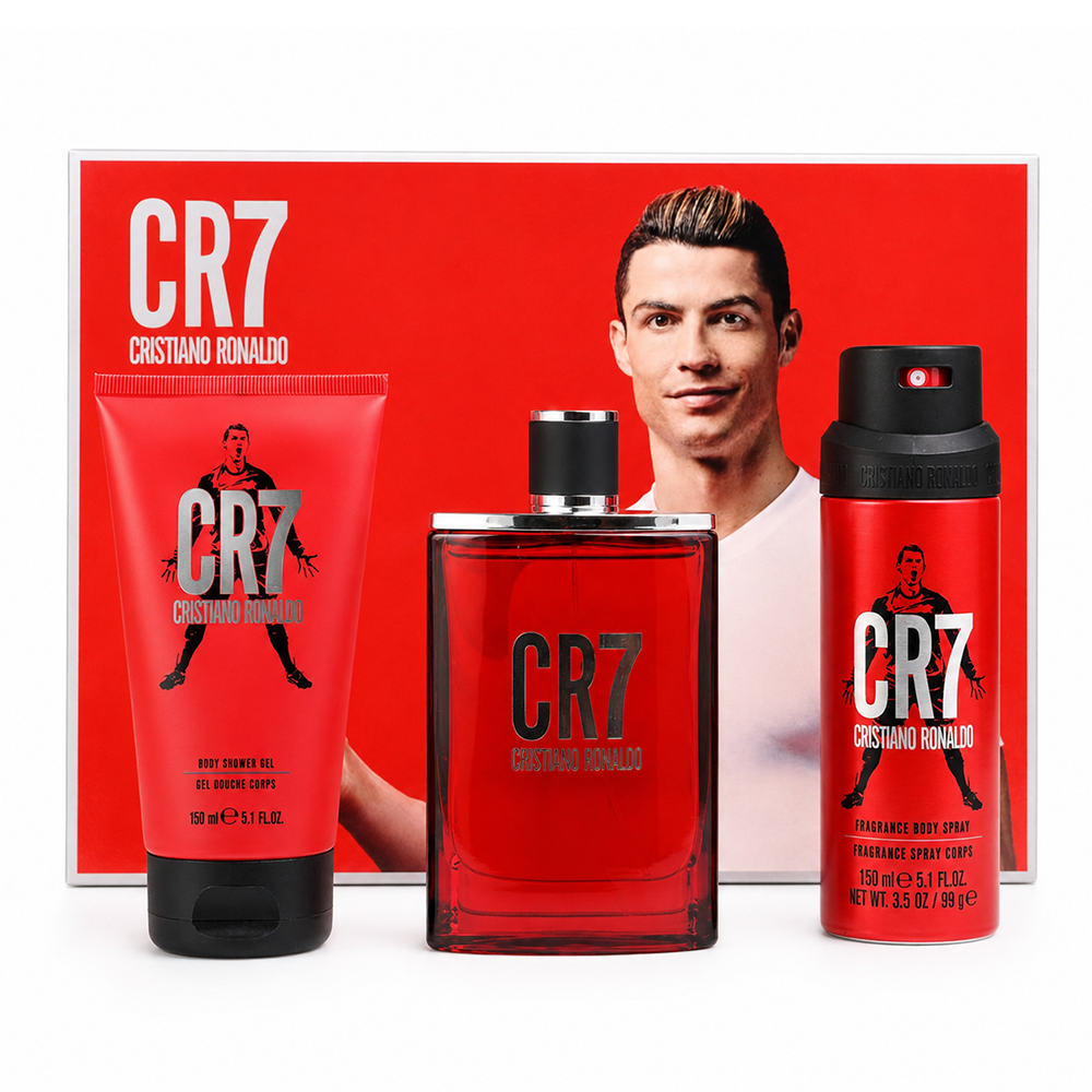 طقم CR7 رجالي عطر 100 مل + جل وبخاخ