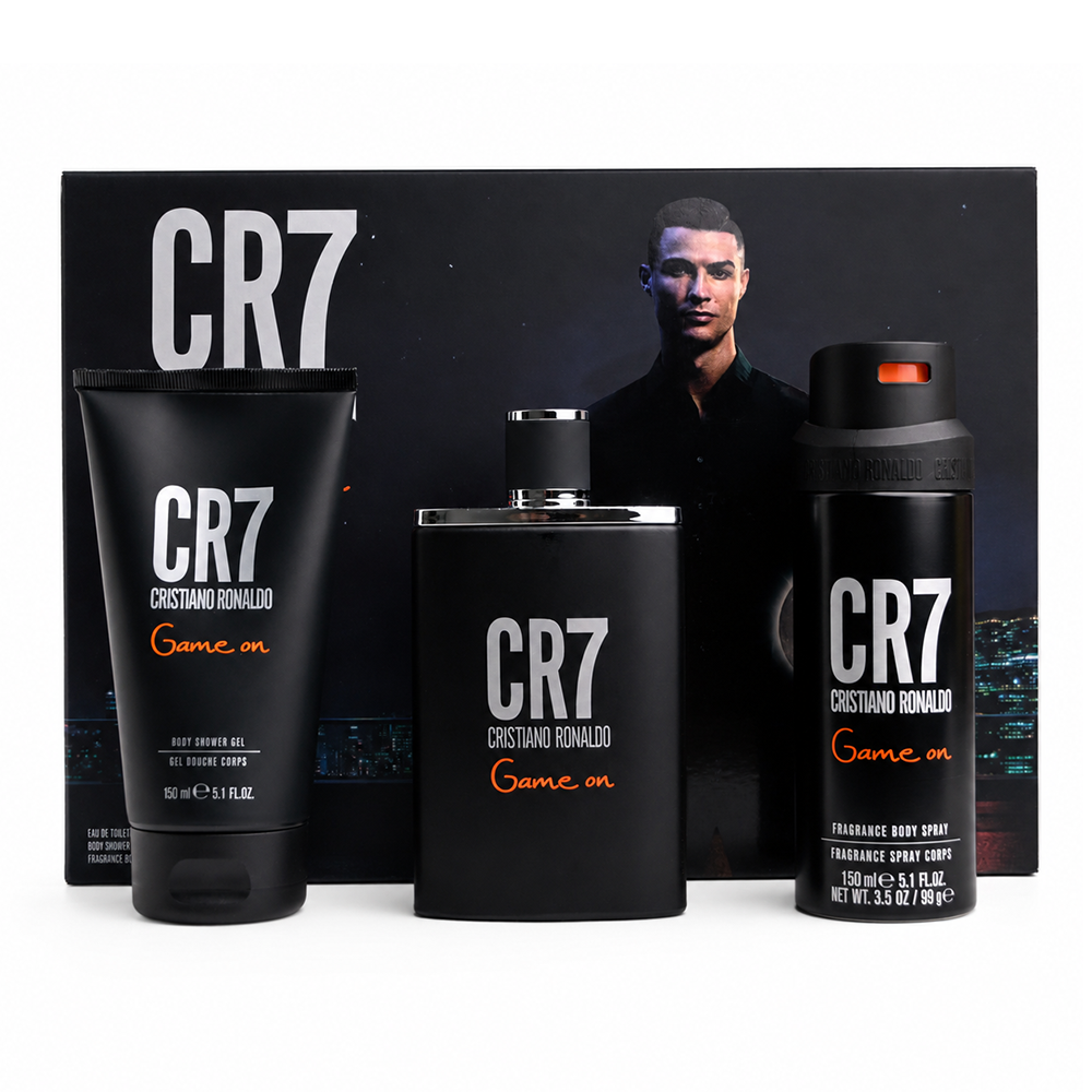 طقم CR7 جيم ون رجالي عطر 100 مل + جل وبخاخ