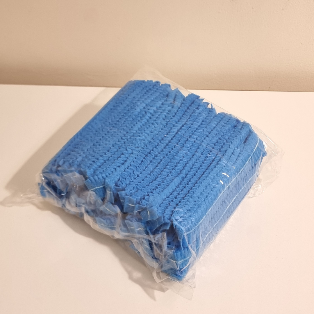  غطاء للرأس أزرق 100 حبة 