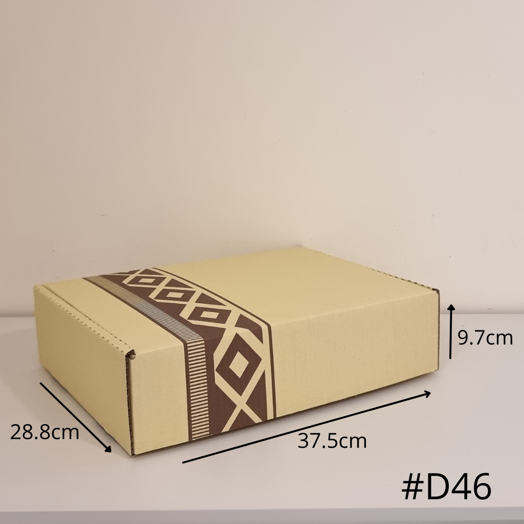  ربطة كرتون تركيب (D46) أصفر بنقشة تراثية 