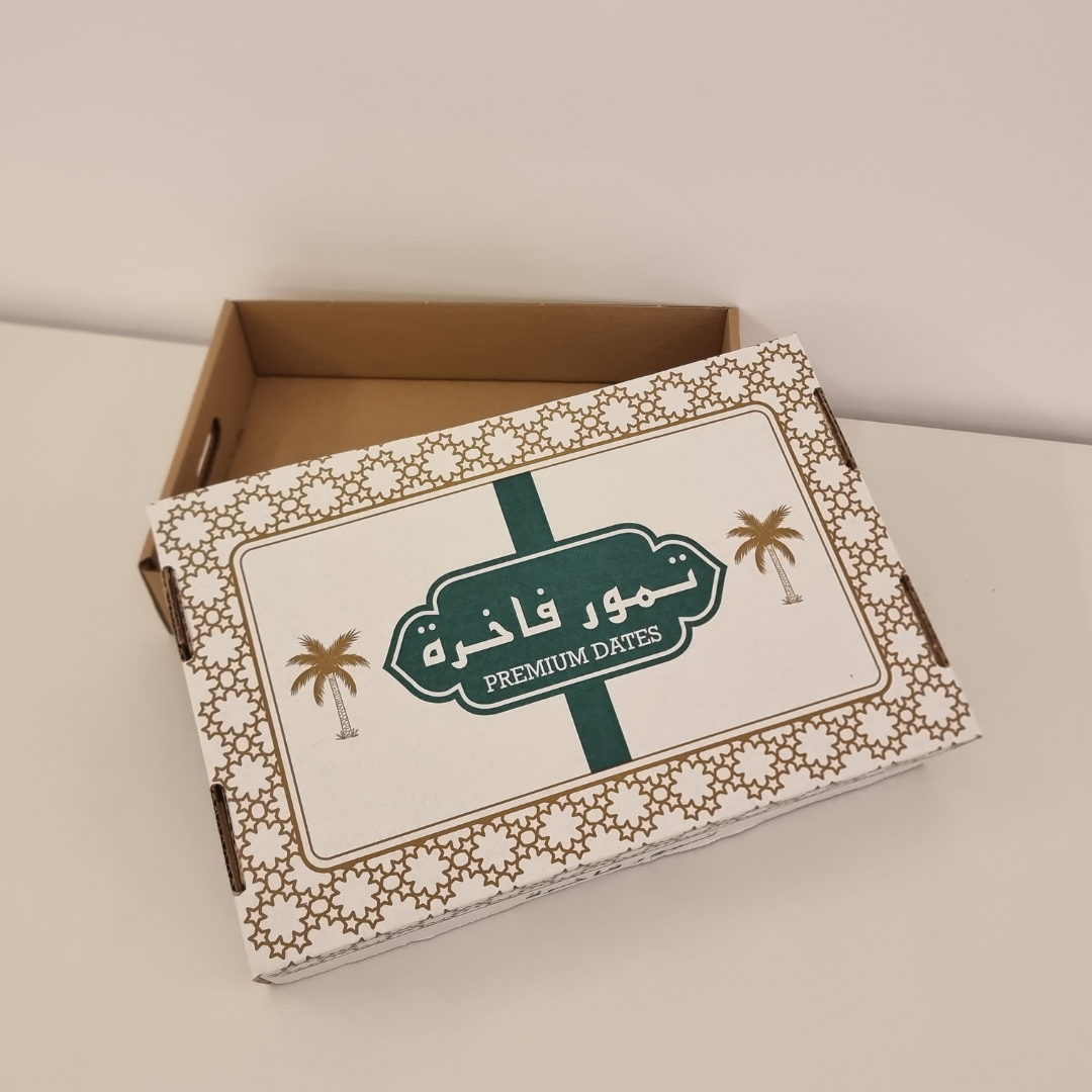  ربطة كرتون تمر ٣ كيلو (F19) أبيض 