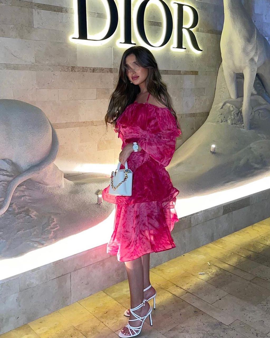  فستان سهرة فوشي اوف شولدر  