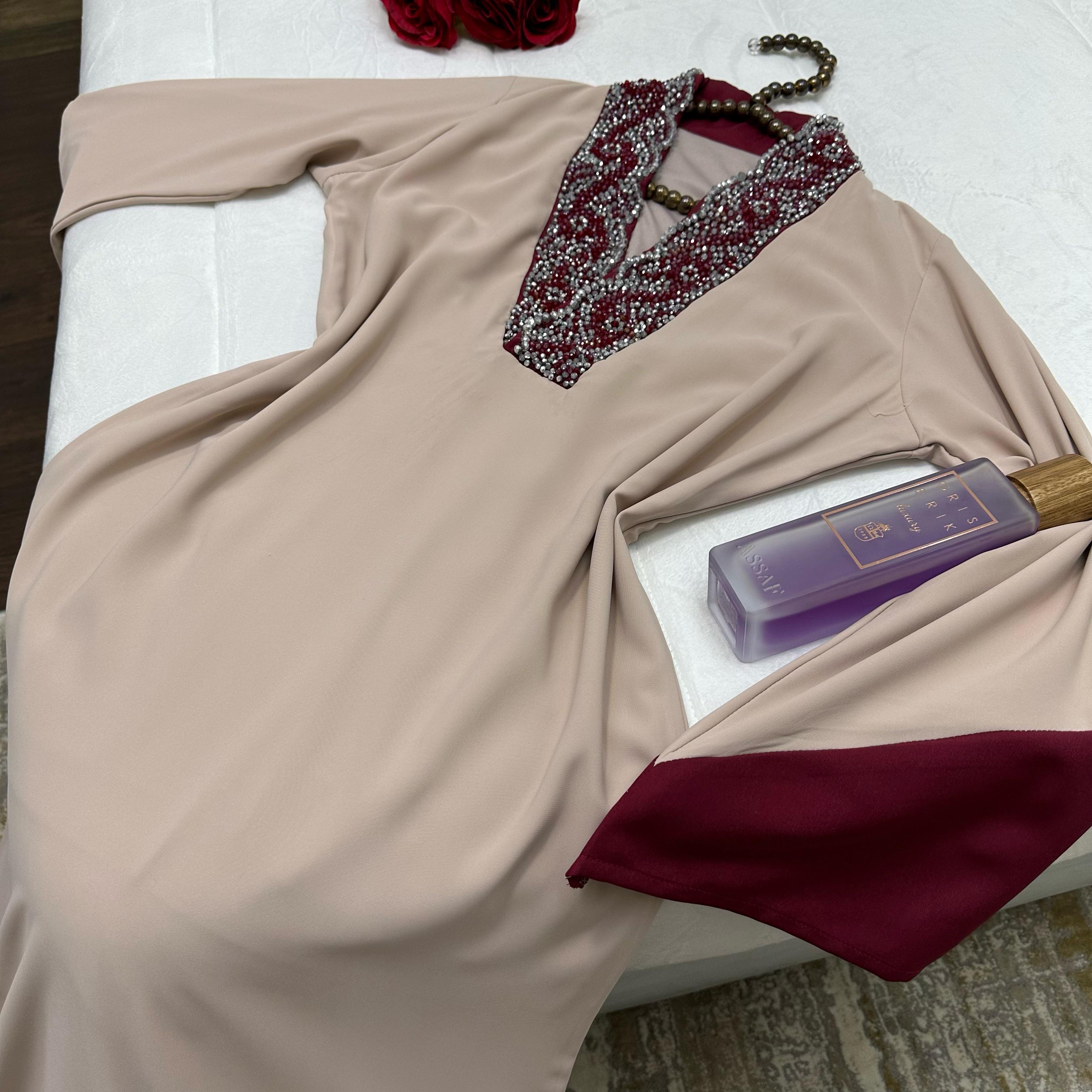  فستان سهرة ناعم  باربي تطريز يدوي راقي 
