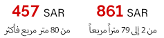 جدول الأسعار حسب المساحة
