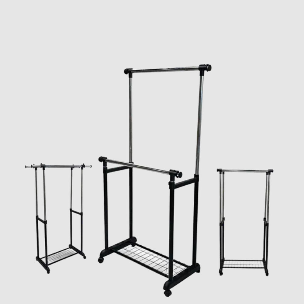  علااق ملابس استاند اسود مقاس 80 ×160 سم 
