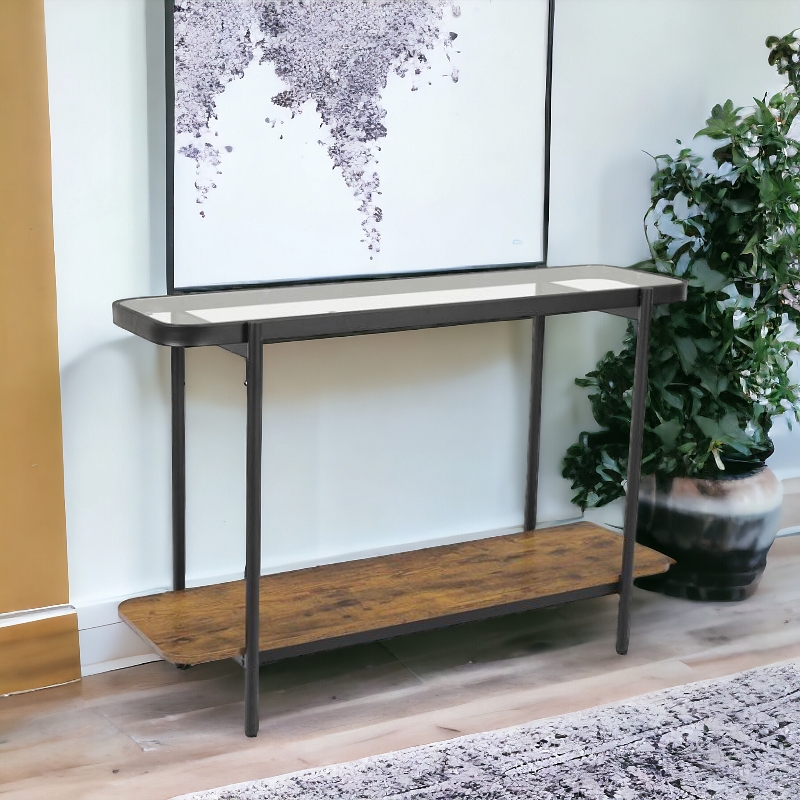    كونسول  استقبال زجاج خشب  76x120x40سم 