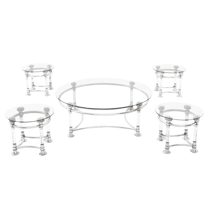  طقم طاولات اكليريك ارضي 5قطع 