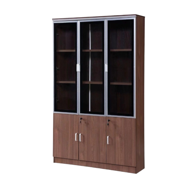   دولاب مكتبى خشبى بنى 32×120×200سم 