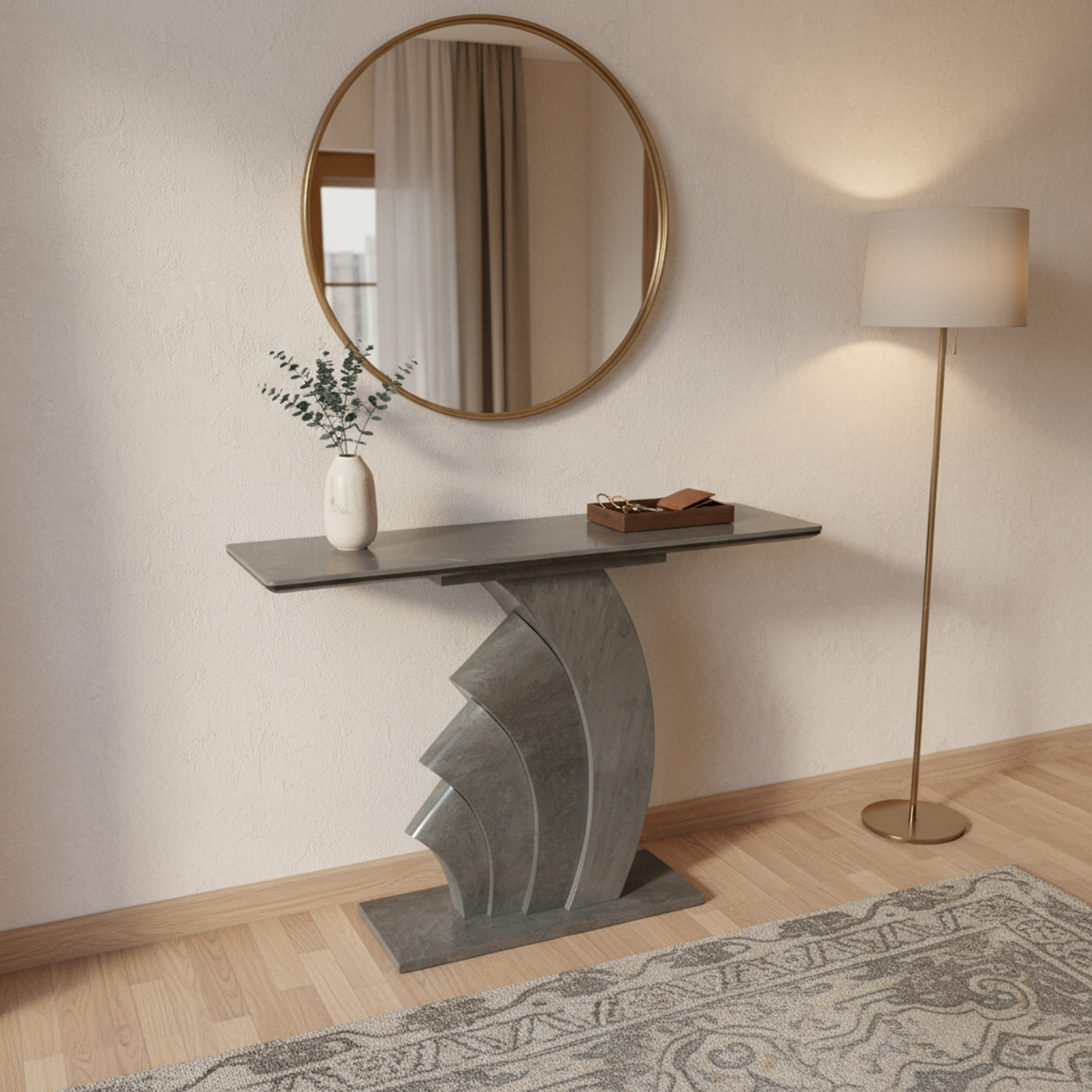  مدخل سيراميك رمادي تصميم حديث 