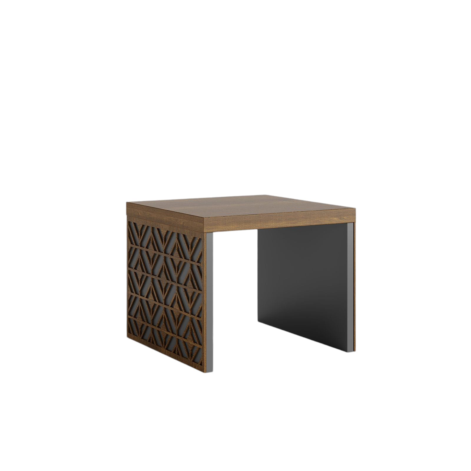  طاوله شاى مكتبيه بنى+رمادى 45×60×60 سم 
