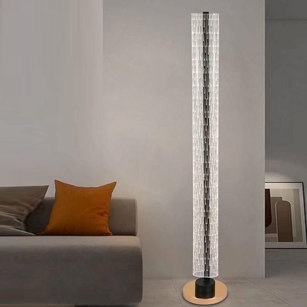  مصباح ارضي معدني طويل اسود LED 