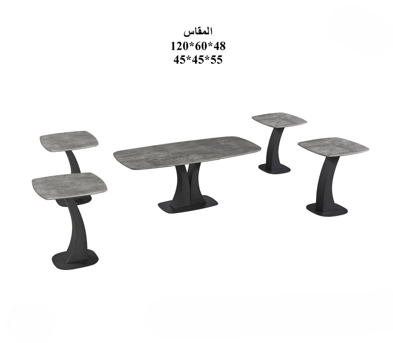  طقم طاولات خشب 4+1 بتصميم حديث 