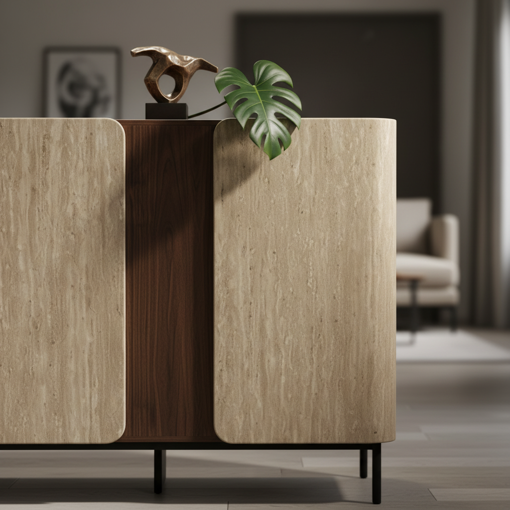  دولاب بوفية بأربعة أبواب ذو تصميم عصري 