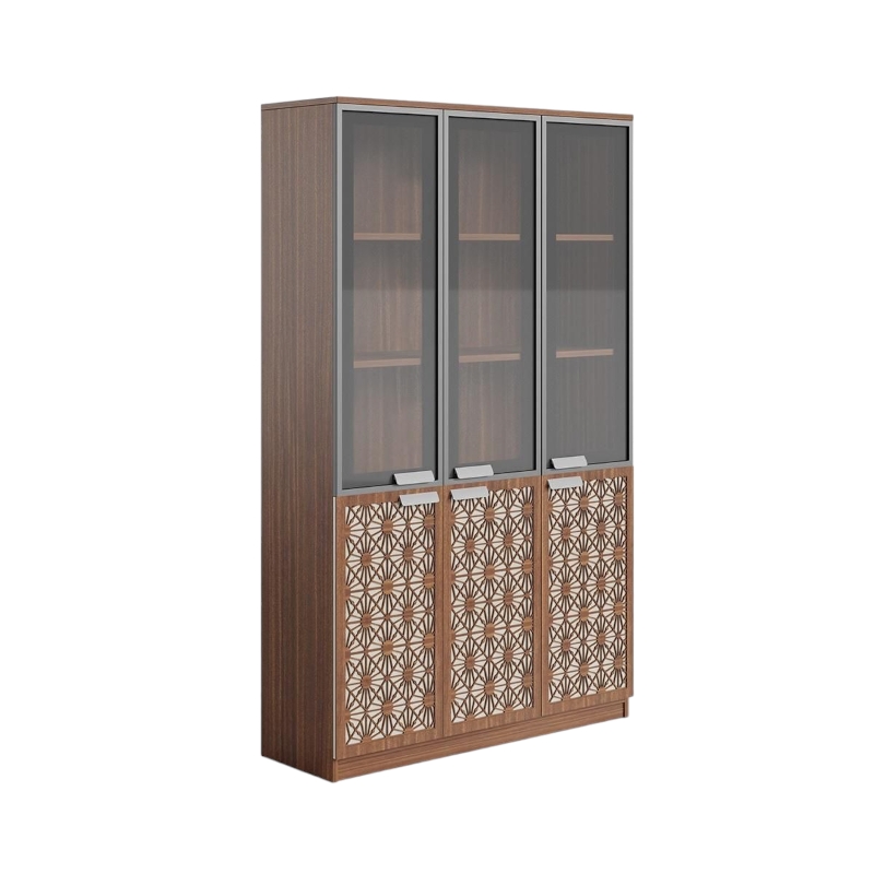  دولاب مكتبى خشبى بنى  40×120×200سم 