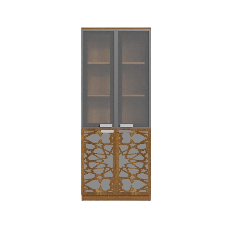   دولاب مكتبى خشب بني 32×80×200سم 