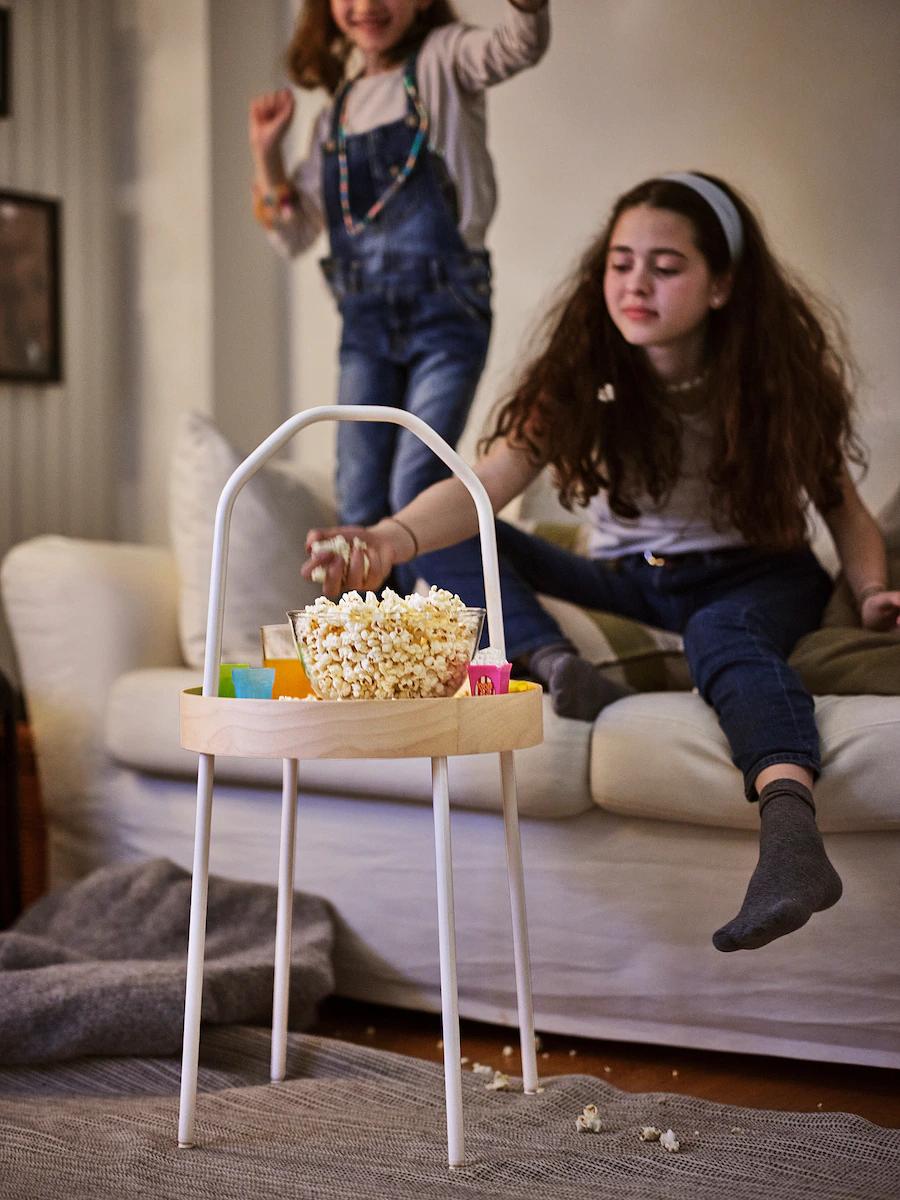  طاولة سرير جانبية ابيض 38 سم 