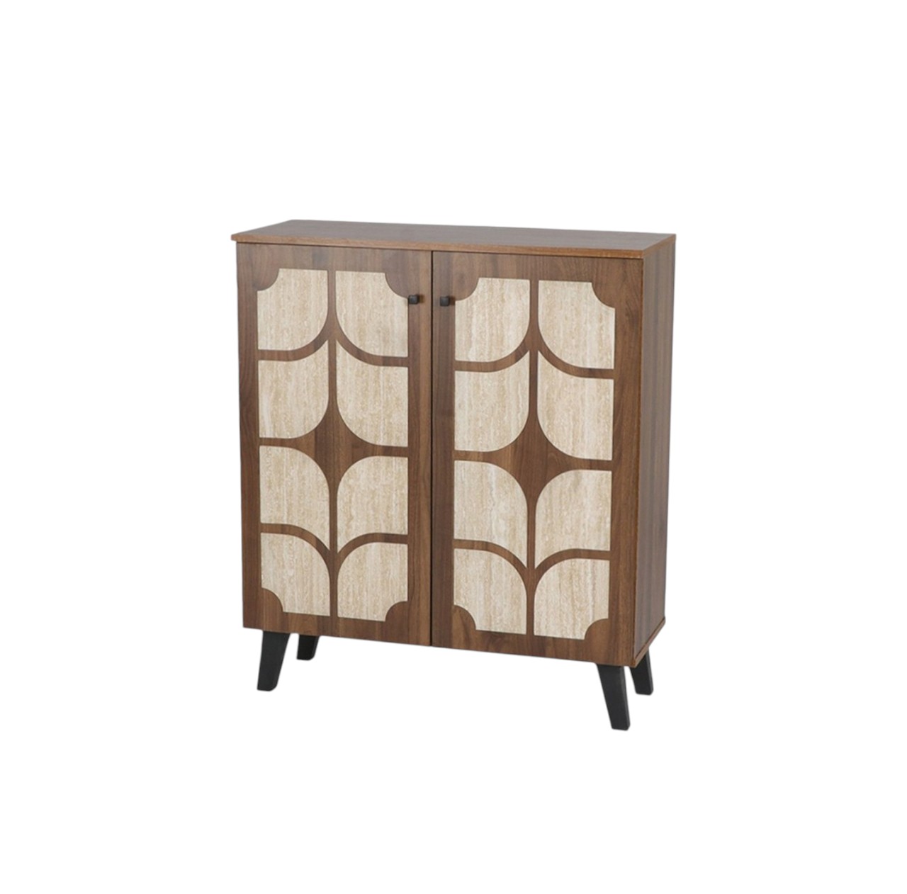  خزانة احذية خشب 2باب لون بني80سم  
