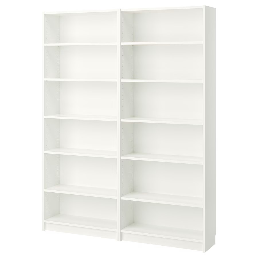  مكتبة, أبيض, ‎160x28x202 سم‏ 