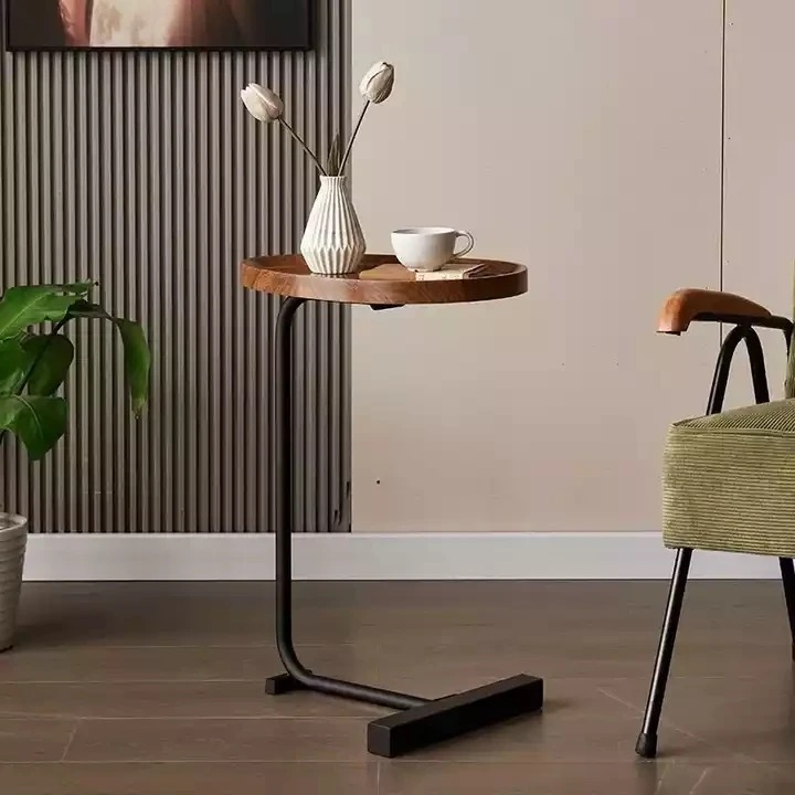  طاولة قهوه مفرد خشب-معدن 30×45-60سم 