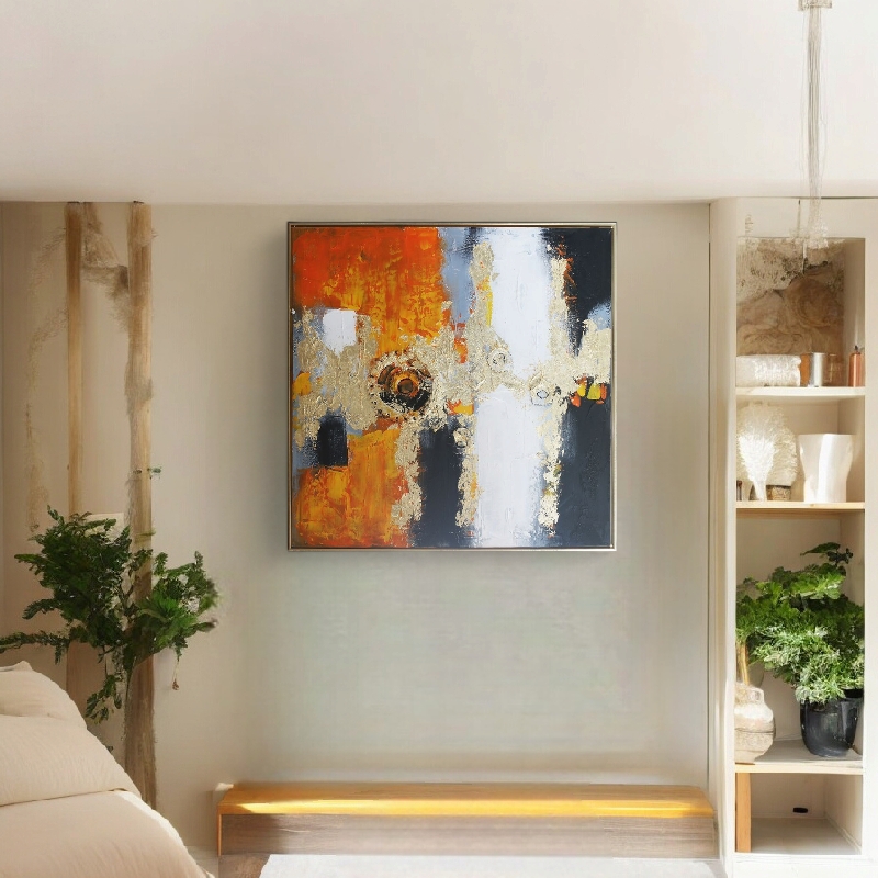  لوحه فنيه متعدده الالوان 100X100 سم 