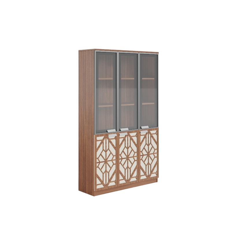  دولاب مكتبى خشبى بنى  40×120×200سم 