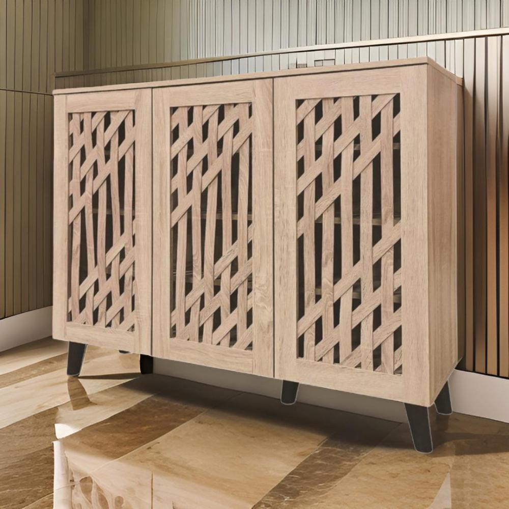  دولاب أحذية متعدد الأغراض 3 باب 120x34x91سم 