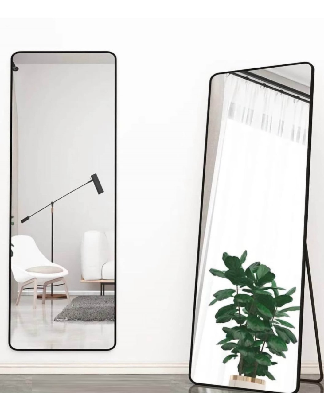  مراية اسود حديد مقاس 42*150 سم  