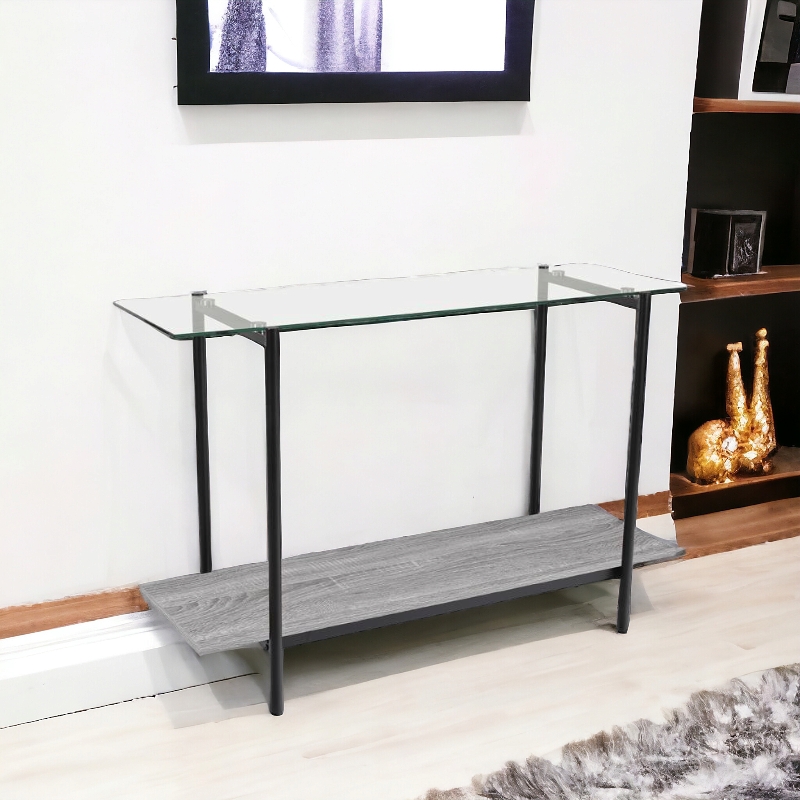    كونسول  استقبال زجاج خشب  76x120x40سم 