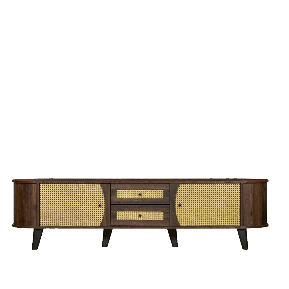  طاولة بلازما خشب -راتان مقاس160 سم 