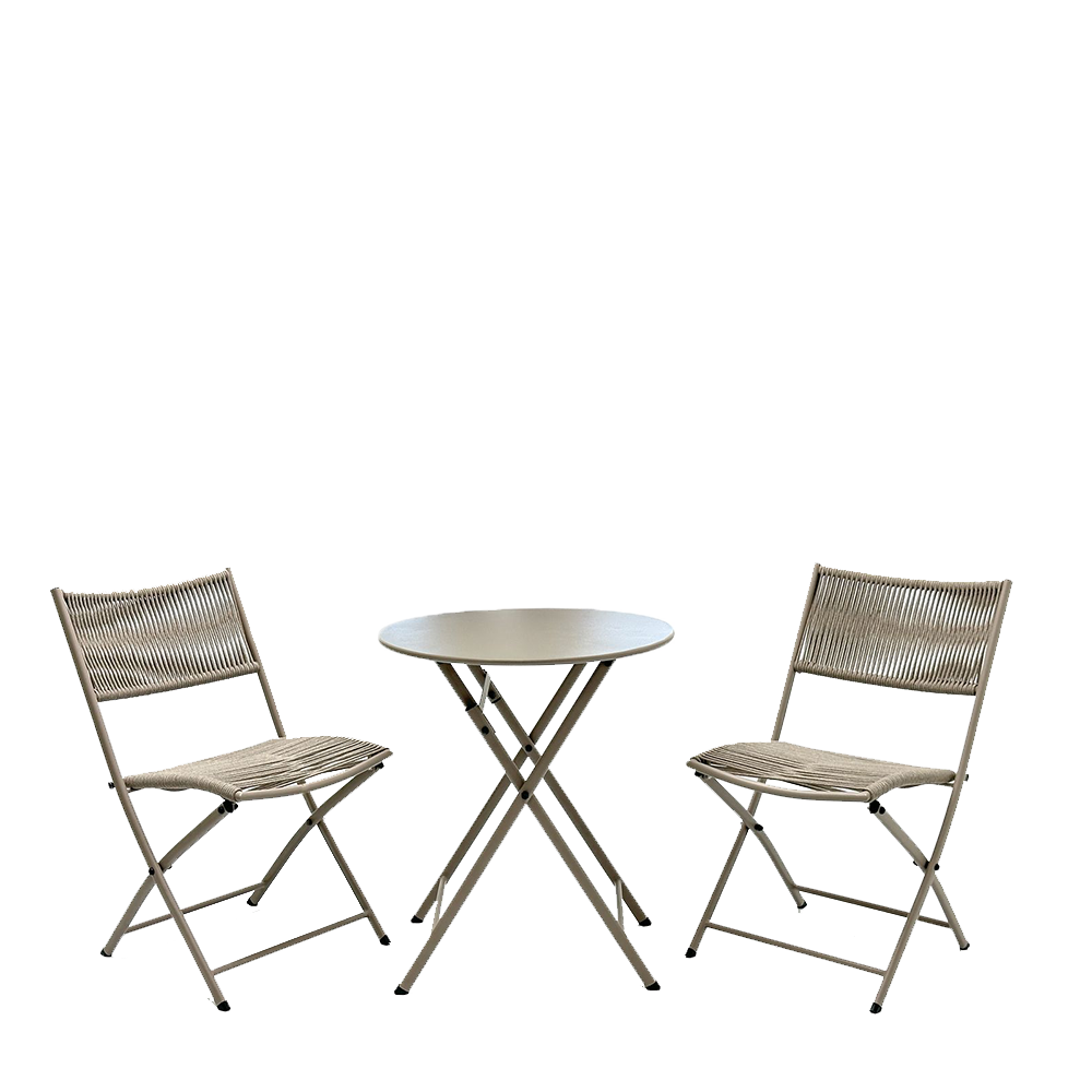  طقم خارجي كرسيين وطاولة قابل للطي مقاس71*60*60 سم 
