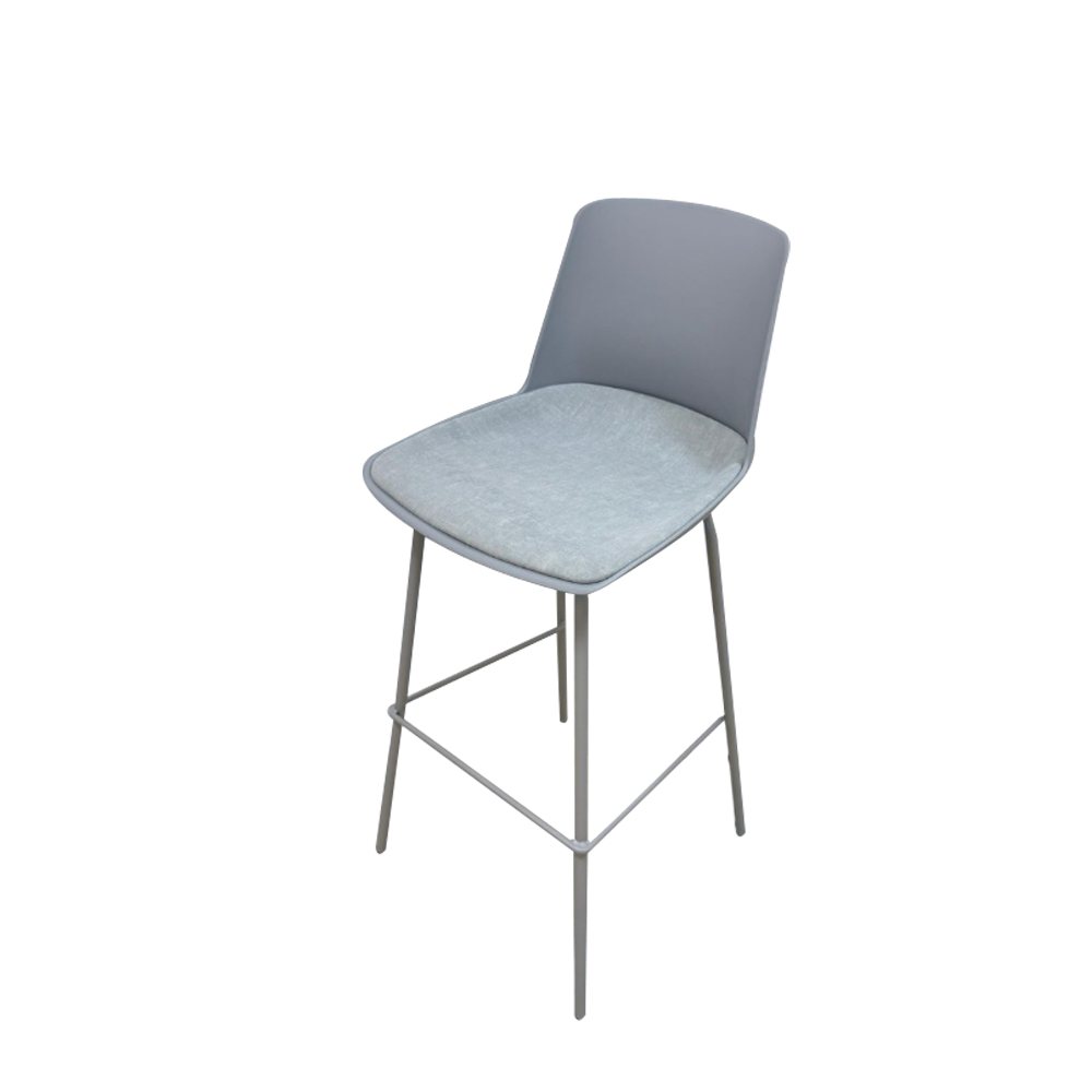  كرسي كاونتر فايبر قواعد حديد رصاصي 