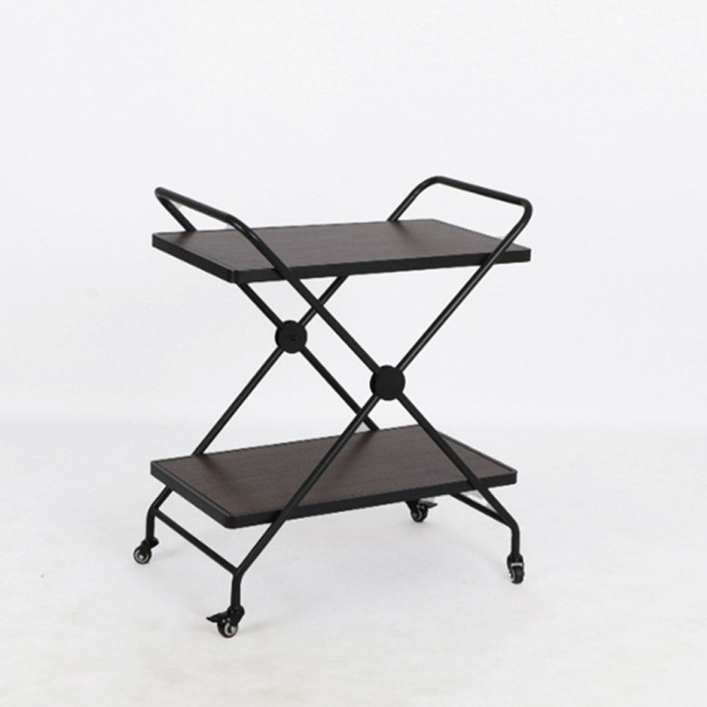  عربة تقديم شاي 2 دور خشب مقاس 84*40*70 سم 