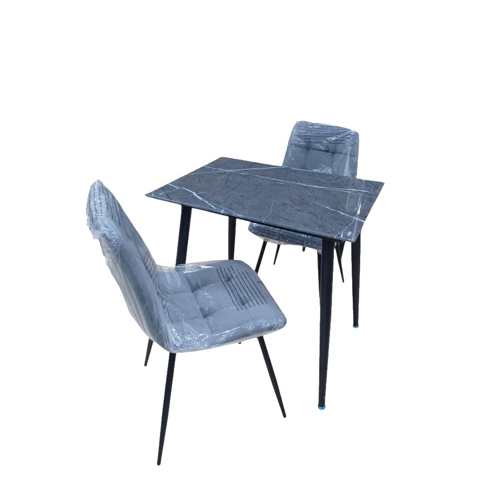  طاولة طعام زجاج 2 كراسي 