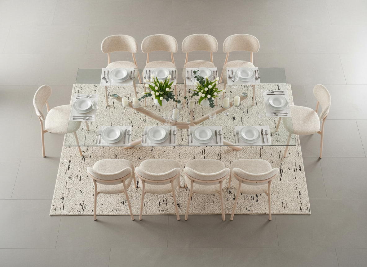  طاولات طعام مستطيل 10كراسي بتصميم عصري 