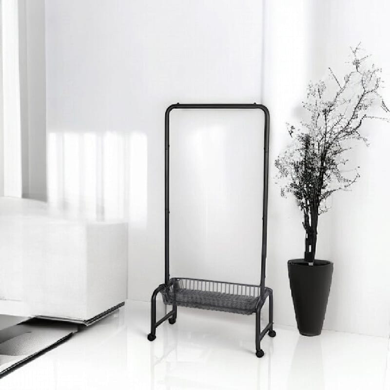  علاقة ملابس استاند أسود 41×67×168 سم  